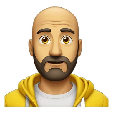 Armenian men in yellow sweatshirt shocked looking at kamera sticker