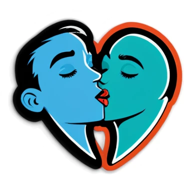 Air kiss sticker