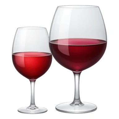 Genera un emoji de un corazón blanco con vino tinto , sencillo y lindo  sticker
