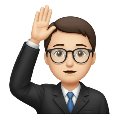 glasses Salute with tear coming out eye sticker