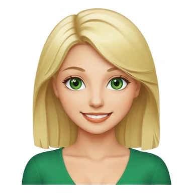 Sexy Queen Green eyes blonde Hair sticker