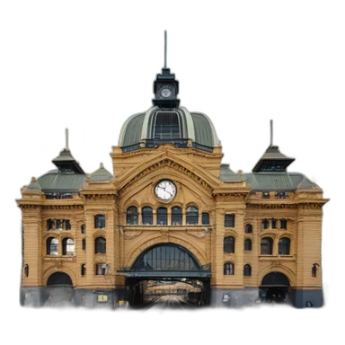 melbourne flinders station sticker