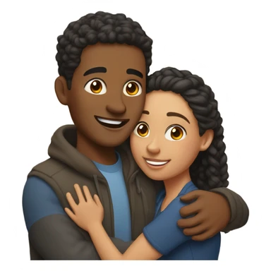 Mixed couple love sticker