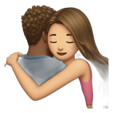 A boyfriend hug her girlfriend  sticker