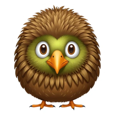 cute kiwi bird ai agent ( color fillable)  sticker