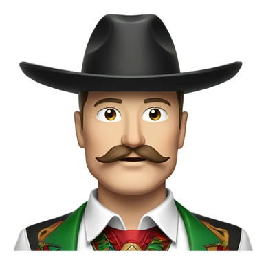  Elon musk eloncho with big mustache and black sombrero mexican hat and Tesla logo red green white Mexican shirt Tesla symbol token sticker