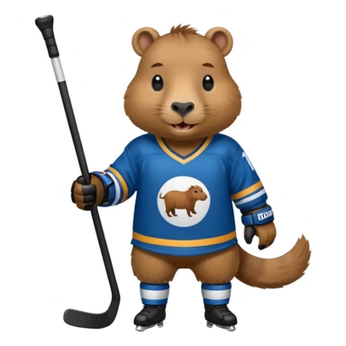 capybara ice hockey player sticker