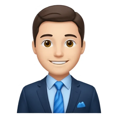 guy with suit and blue tie sticker