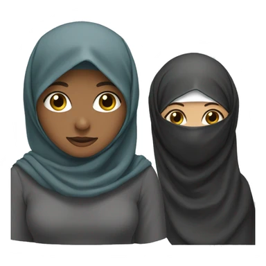 hijab girl with niqab sticker