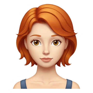 Ginger haired woman in love sticker