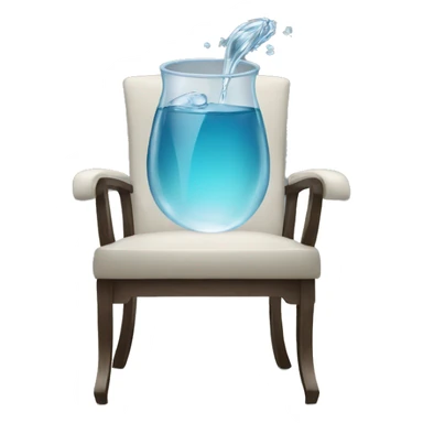 cup of water on a rich chair sticker