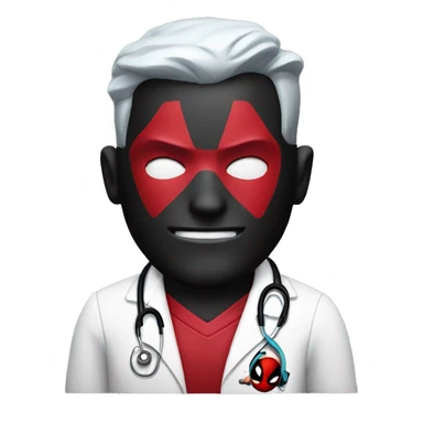 deadpool as a doctor sticker
