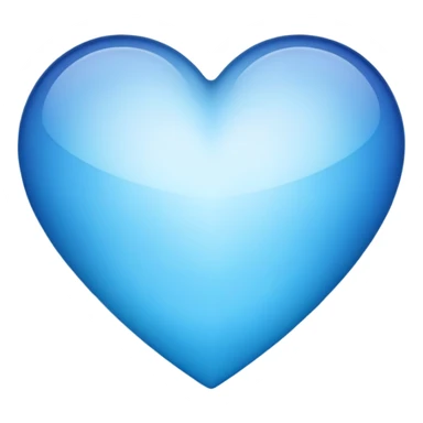 emoji cœur iphone dégradé de bleu clair  sticker