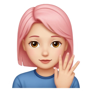 blushing with fingers sticker