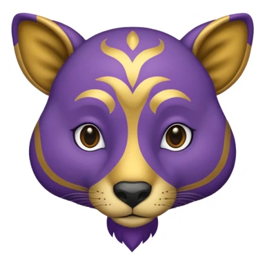 The sha animal that represents the god Sutekh/Set in ancient egyptian mythology, themed purple and gold, but male anthropomorphic sticker