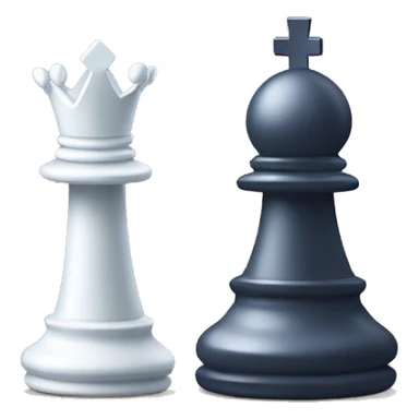 a a queen chess piece and a chess piece fallen down on the ground next to it sticker