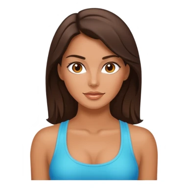 fitness pretty brunette woman sticker