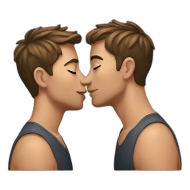 gay kiss sticker