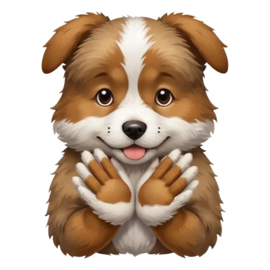 dog in hands remaining 6 and 7 in poor hands one number each sticker