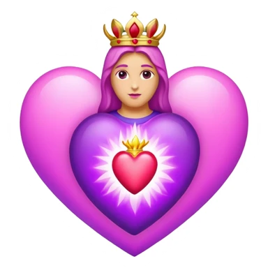 Sacred heart pink violet  sticker