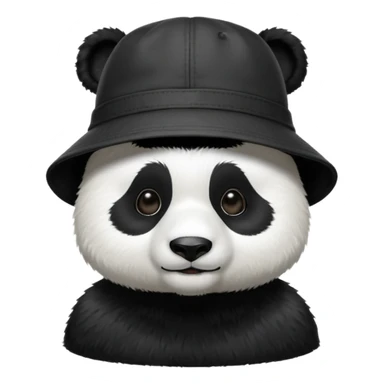 panda with bucket hat sticker