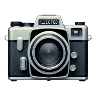 A 6x6 medium format film frame with a badly exposed photo (overexposed or underexposed), and “REJECTED” written across it in black Sharpie handwriting style. The frame should look authentic, with visible film borders, edge markings, and a slightly worn analogue texture. sticker