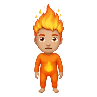 Man peeing fire sticker