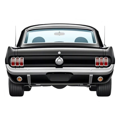 Black 1965 Ford Mustang Rearview sticker