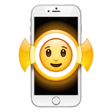 a phone with its flash on sticker