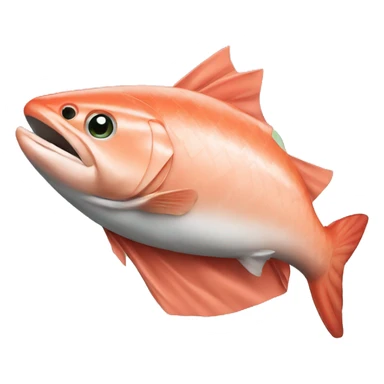 salmon wearing a cape sticker