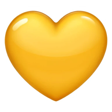 Heart oker geel sticker