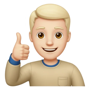 Buat gambar those bad tings guy dari sml yg sedang senang dan berikan jempol sticker