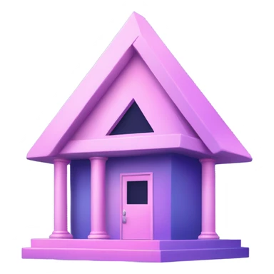 Vaporwave color themed bank emoji sticker
