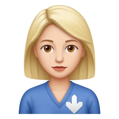chronic diseases woman iOS emoji style sticker