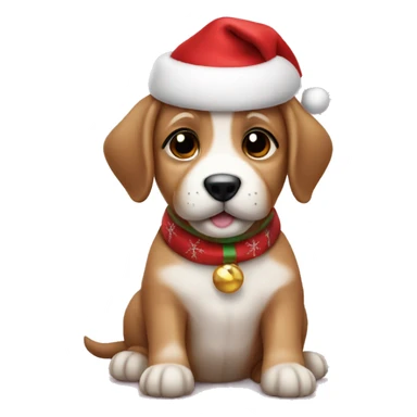 Cute Christmas puppy sticker