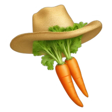 Carottes avec un chapeau sticker