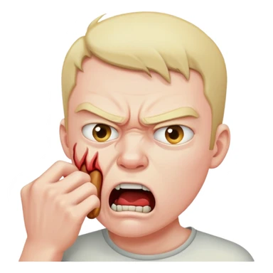 a guy chokeing himself angry sticker