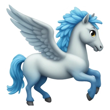 Pegasus in blue color sticker