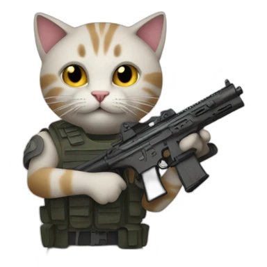 Armed-kitty sticker