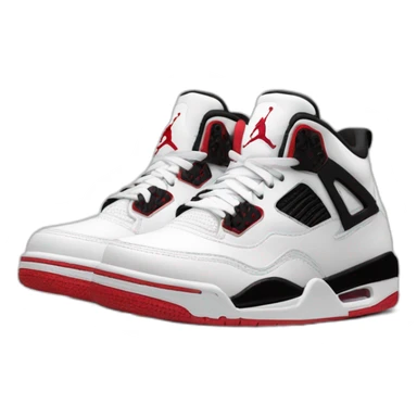 Jordan aurura4 trainers white black and red sticker