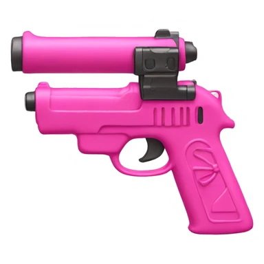 Pink gun with a bow sticker