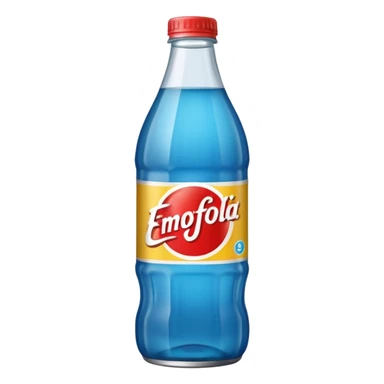 A soda called hraj and soda juice color black and the paper saying hraj is blue a bottle sticker