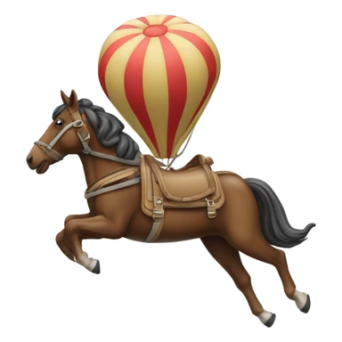 Solo horse parachuting sticker