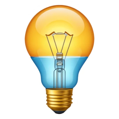 a lightbulb so bright you can't see the inside of it sticker