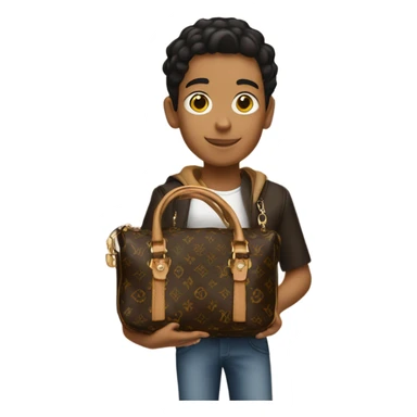 latino boy with louis vuitton purse sticker