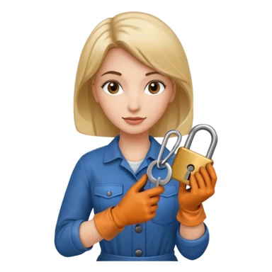 woman locksmith sticker