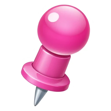 pink push pin  sticker