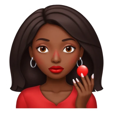 Big lips long nails bestie circle head sticker