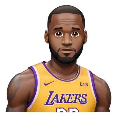 LeBron James wearing Lakers jersey sticker
