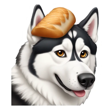 Siberian husky with turkey sticker